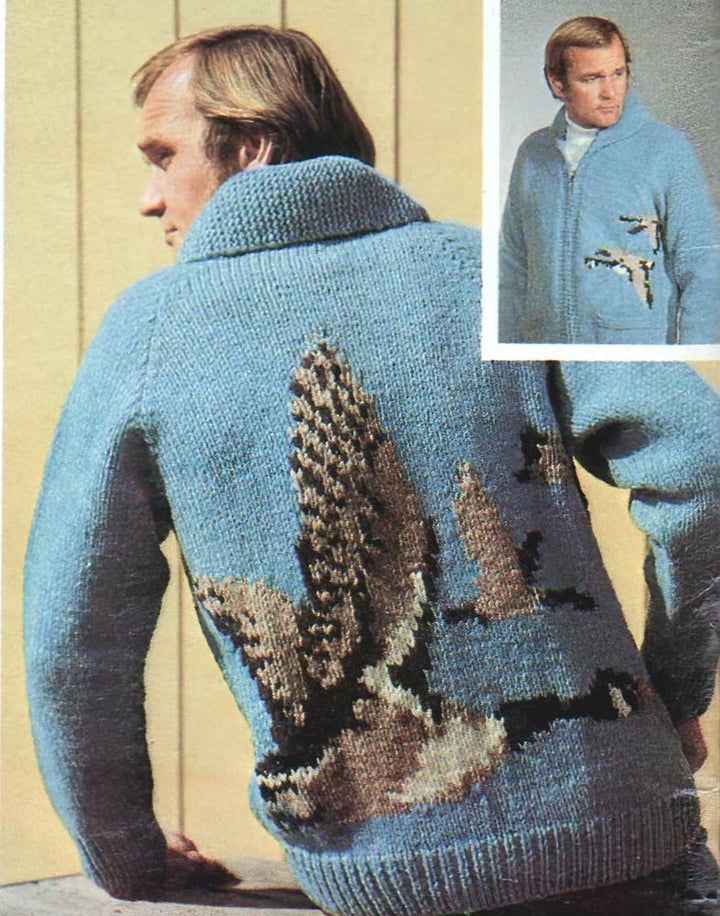 Men's or Ladies' Goose Cardigan Pattern
