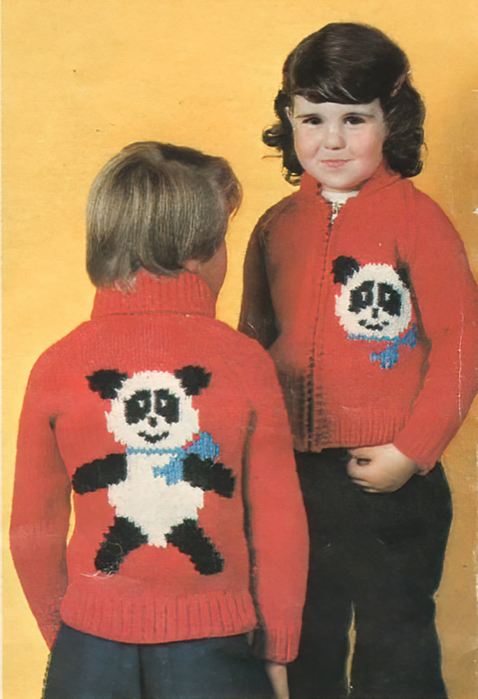 Kiddies' Panda Cardigan Pattern