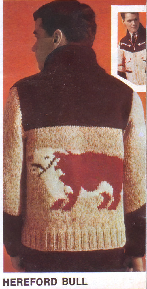 Hereford Bull Cardigan Pattern – Mary Maxim