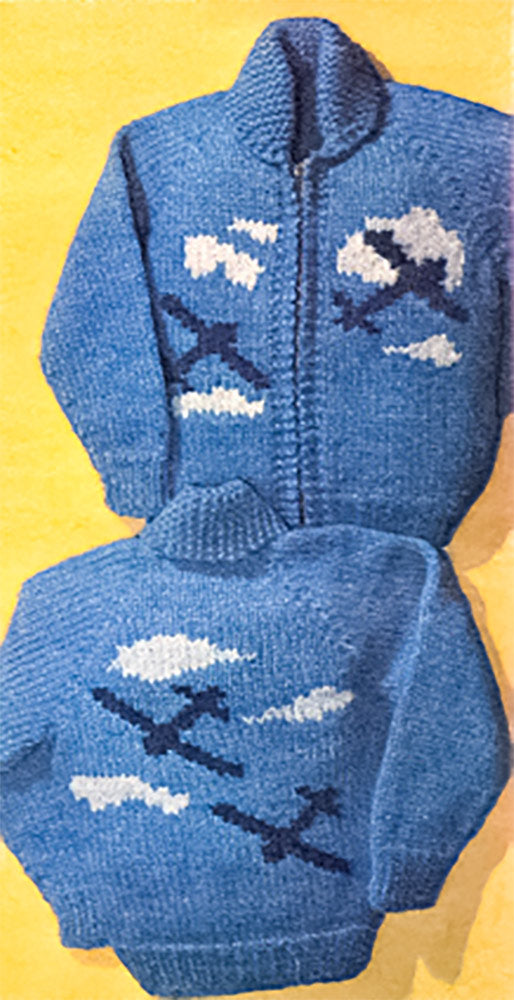 Aeroplane Cardigan Pattern – Mary Maxim