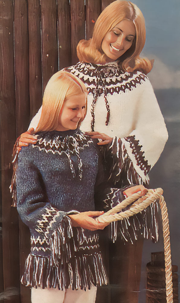 Ladies' Poncho- Pullover Pattern