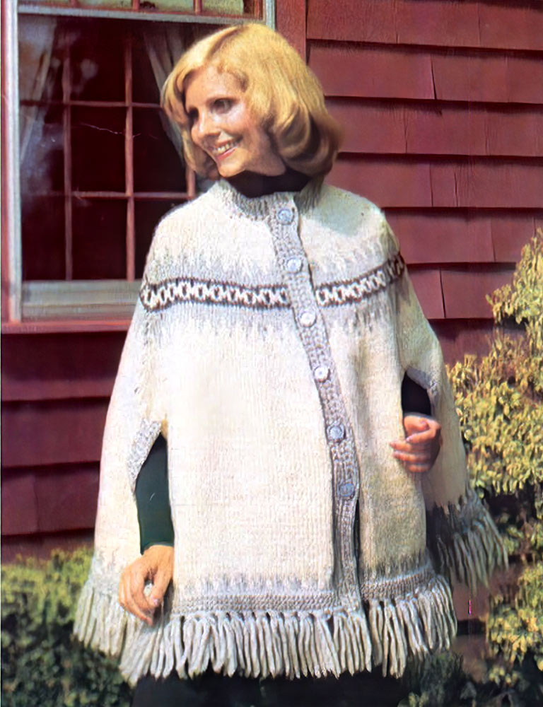 Knitted Cape Pattern – Mary Maxim