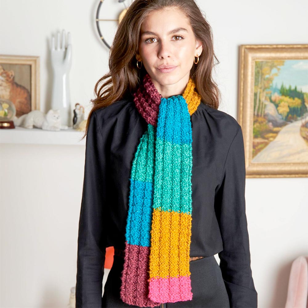 Free Heartwarming Knit Scarf Narrow Version Pattern – Mary Maxim