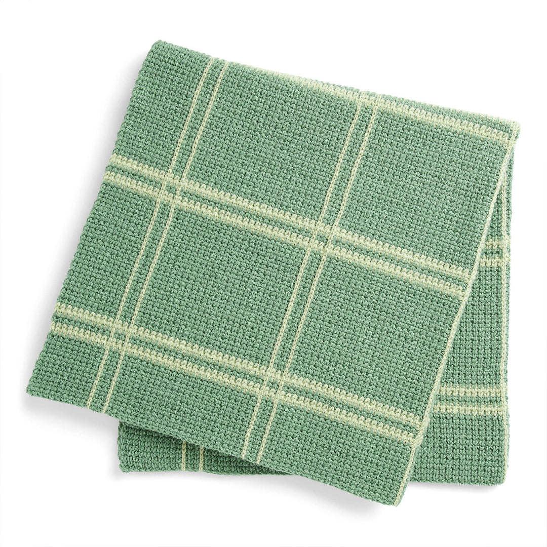 Free Simple Plaid Crochet Blanket Pattern