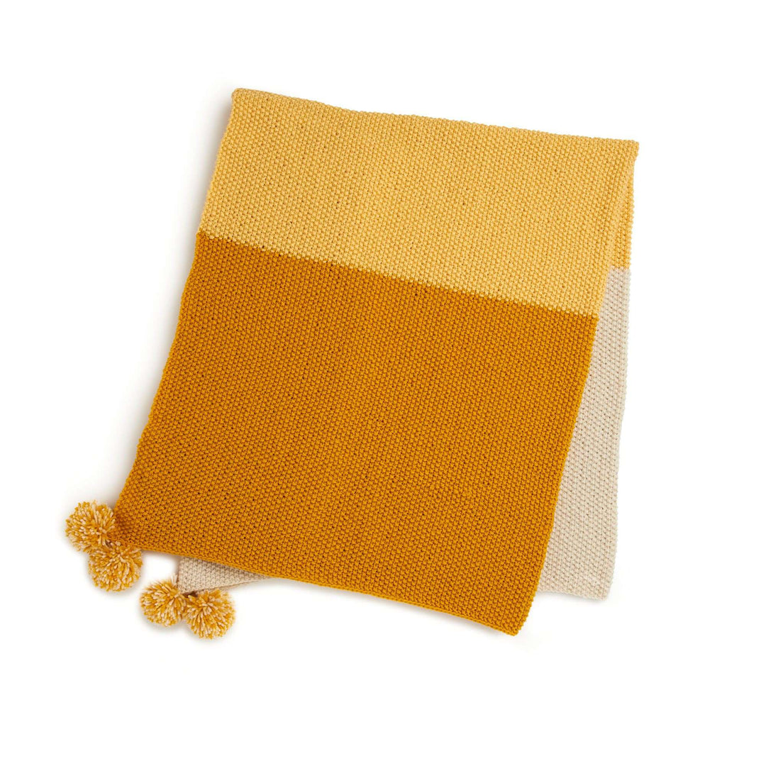 Free Seed Stitch Ombre Knit Blanket Pattern