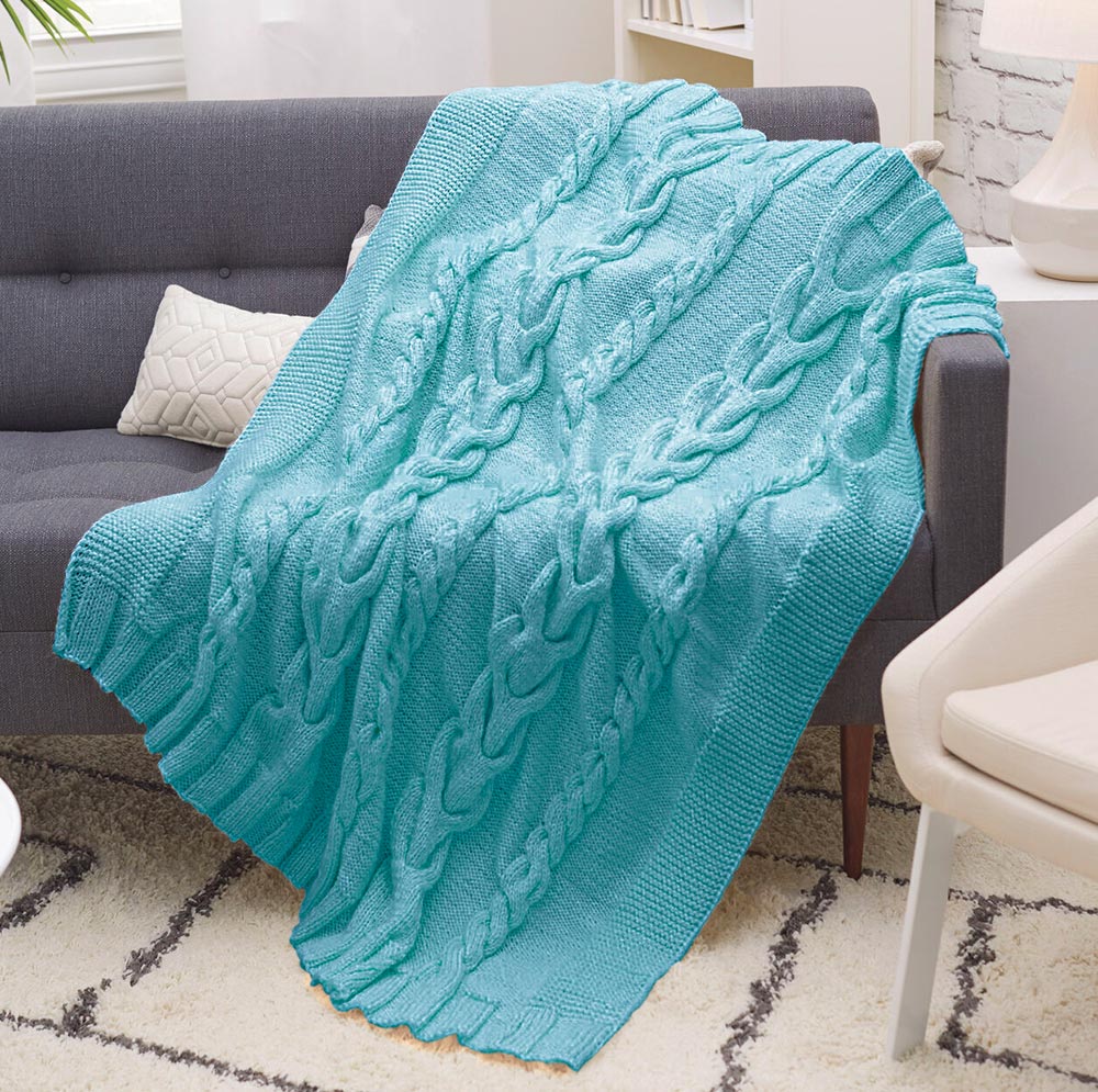 Free Luxurious Cabled Throw Pattern