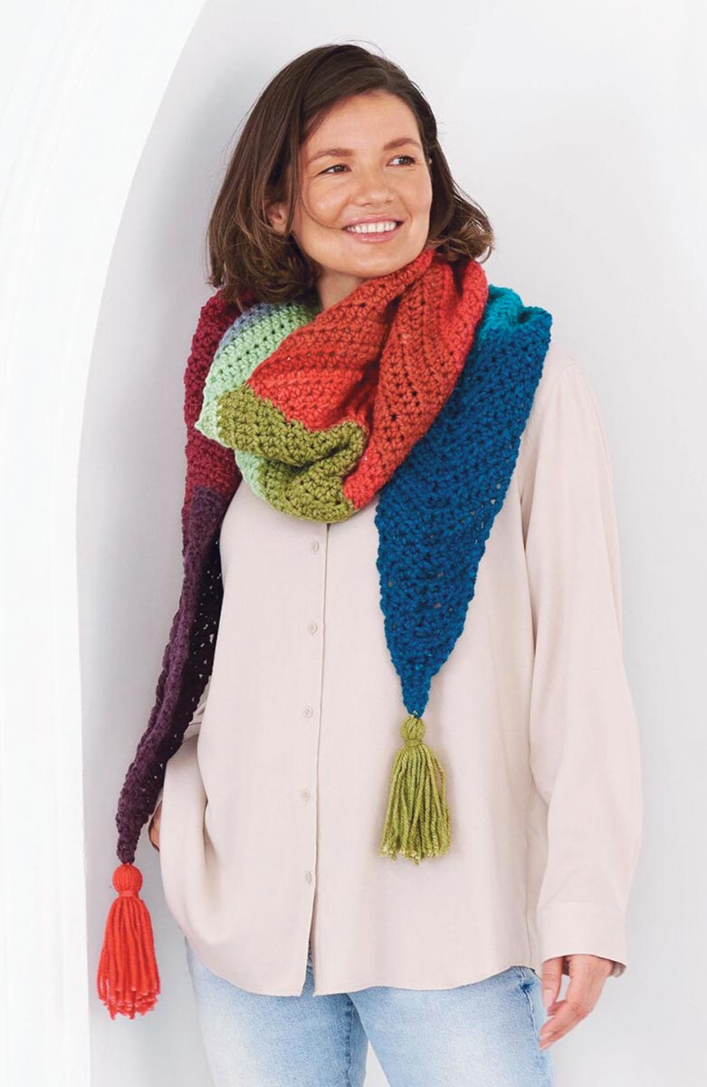 Free Chevron Crochet Scarf Pattern – Mary Maxim, image size:781x1200