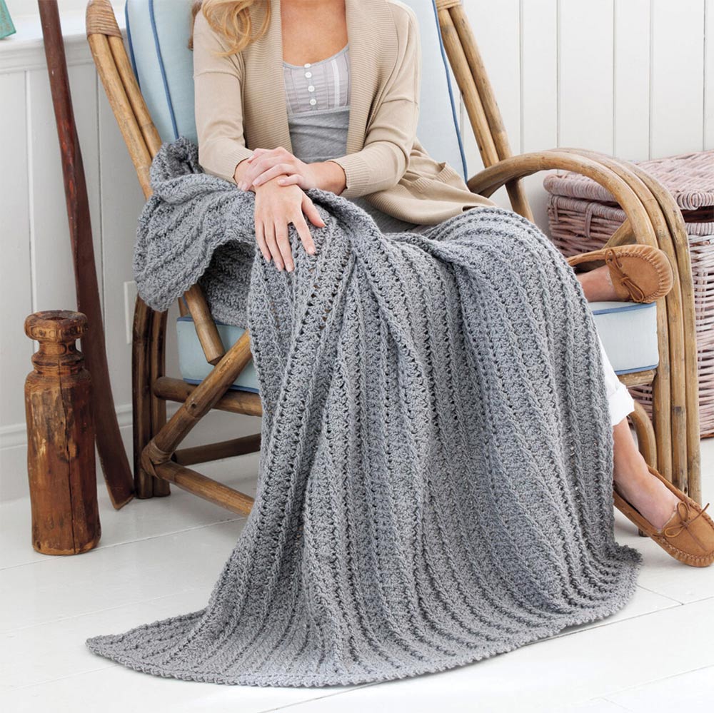 Free Cabled & Shell Throw Pattern