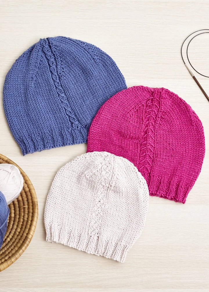 Free Cable Accent Hats Pattern