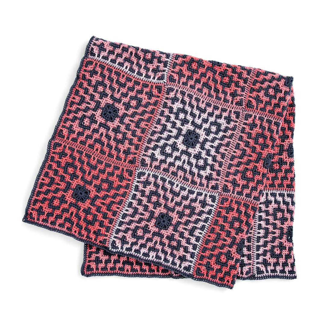 Free Mosaic Motifs Crochet Blanket Pattern