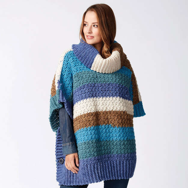 Modèle gratuit de ponchos au crochet Maman et moi