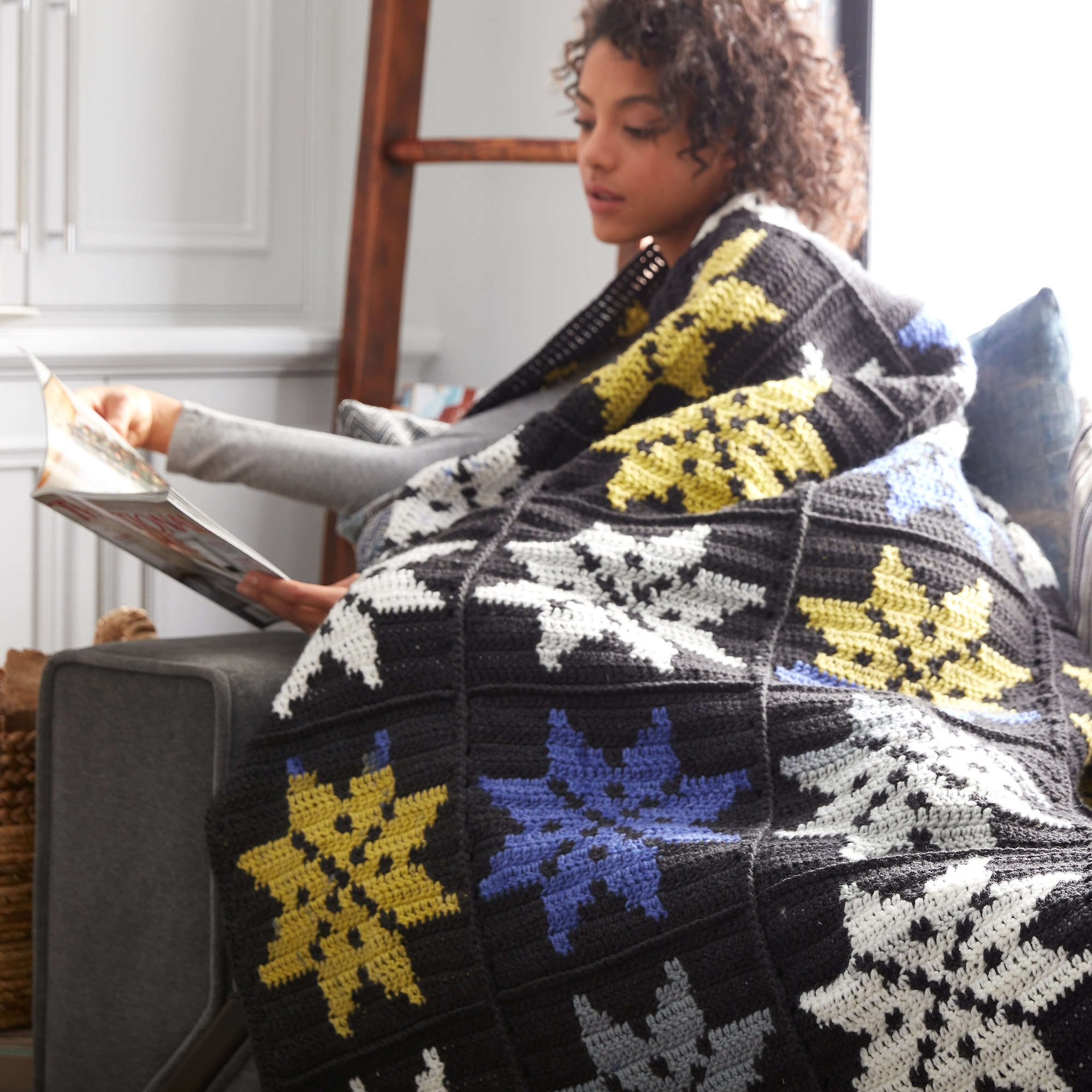 Free Snowflake Crochet Blanket – Mary Maxim