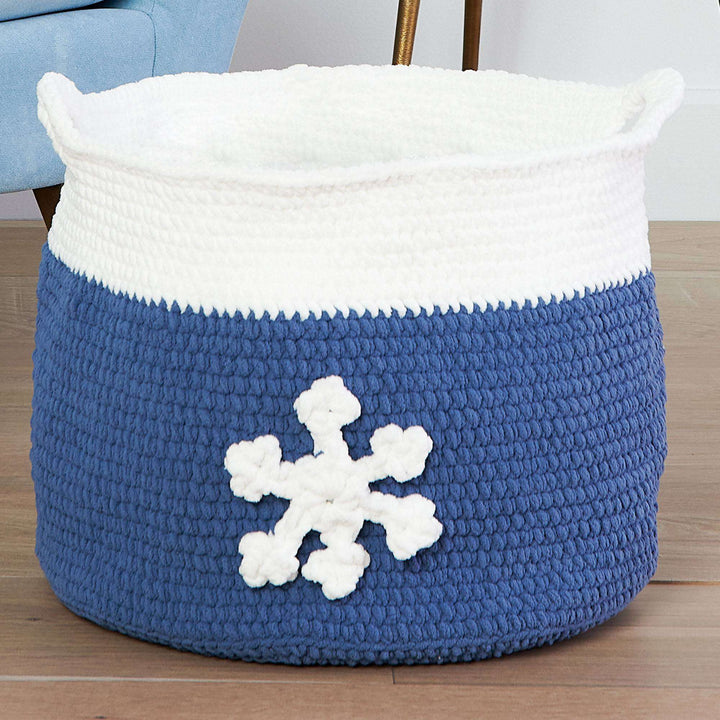 Free Crochet Snowflake Basket Pattern