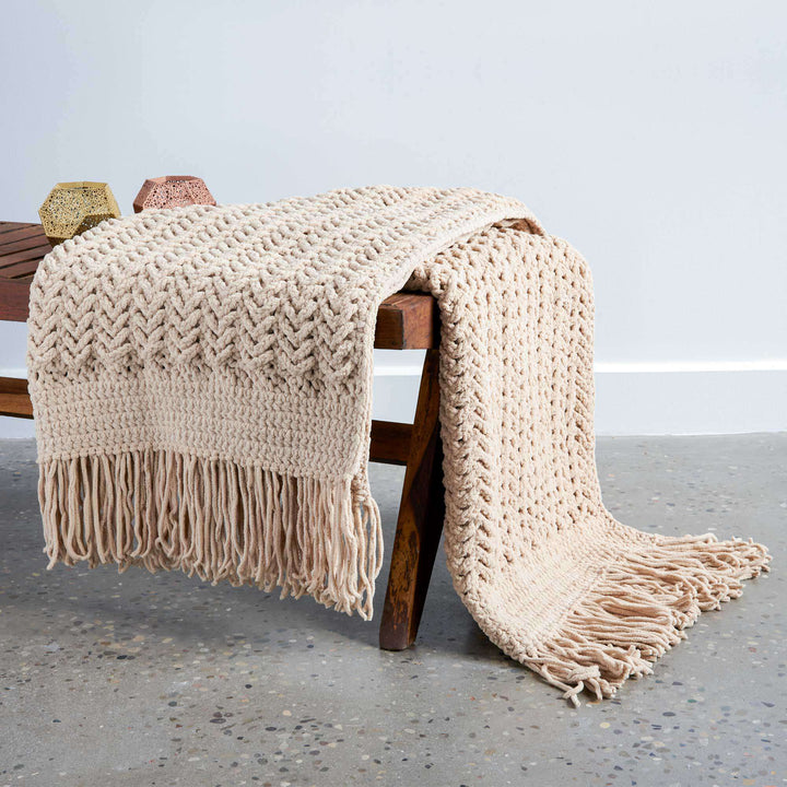 Free Herringbone Crochet Blanket Pattern
