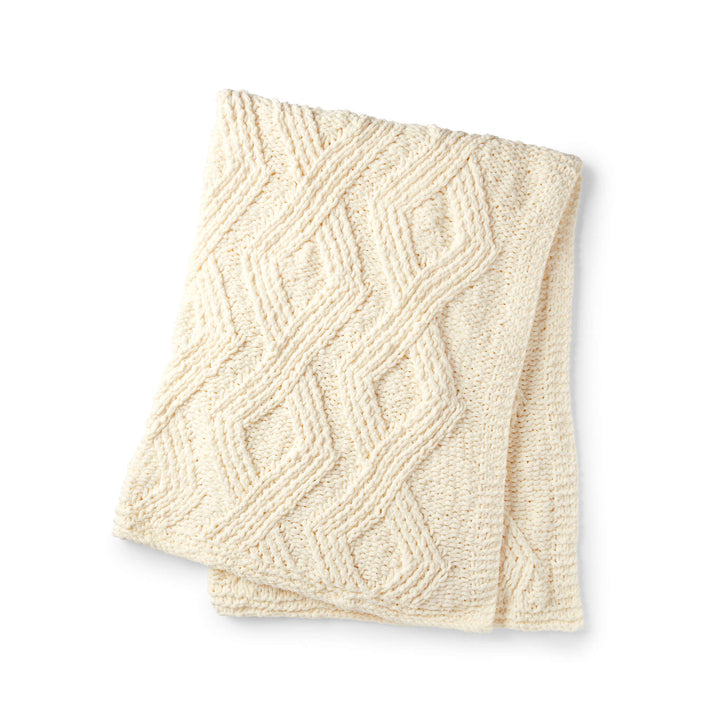 Free Twisted Stitch Knit Blanket Pattern