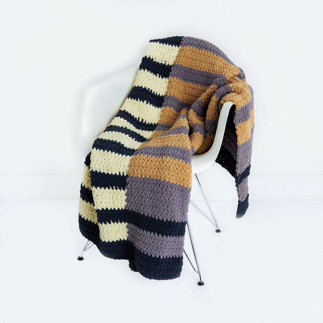 Free Layers of Stripes Crochet Blanket Pattern
