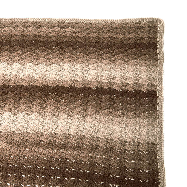 Free Crochet Shaded Shells Throw Pattern