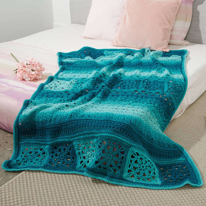 Free Ombre Motif Sampler Crochet Blanket Pattern