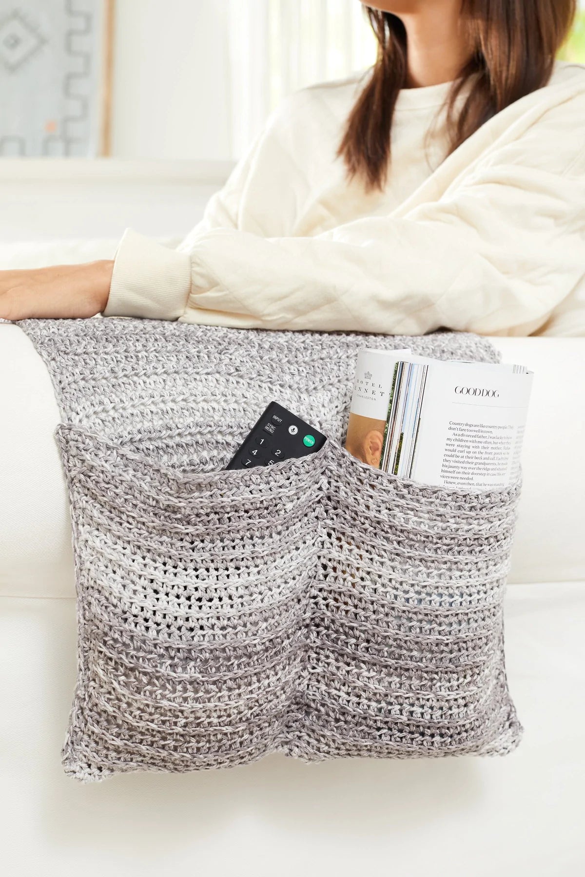 Free Couch Remote Caddy Pattern – Mary Maxim