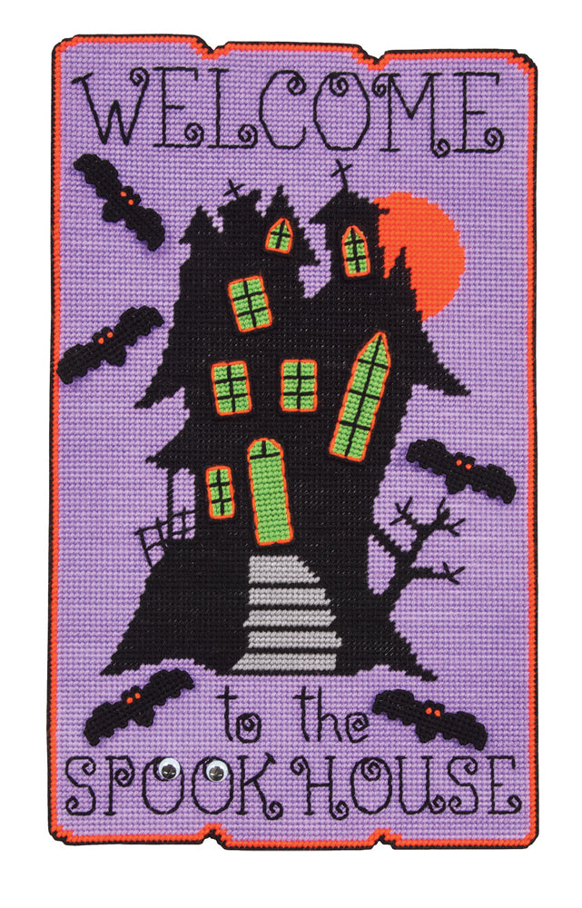Spook House Welcome Plastic Canvas Kit