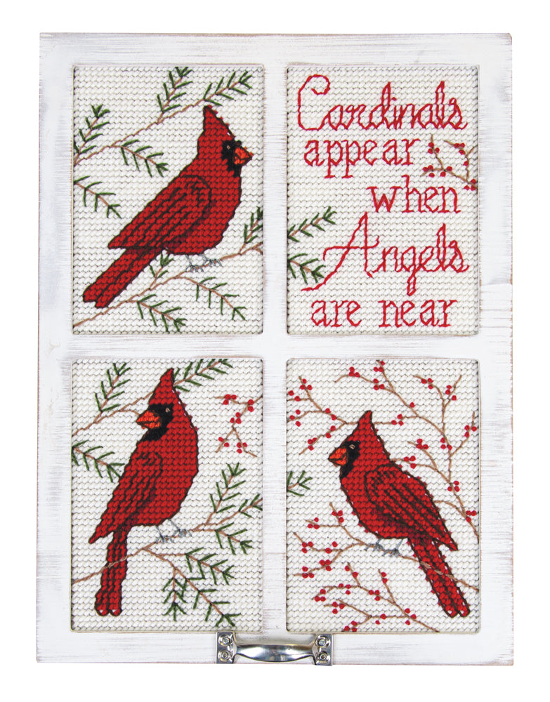 Cardinal Tissue Box Cover, plastic canvas kit (Mary Maxim)