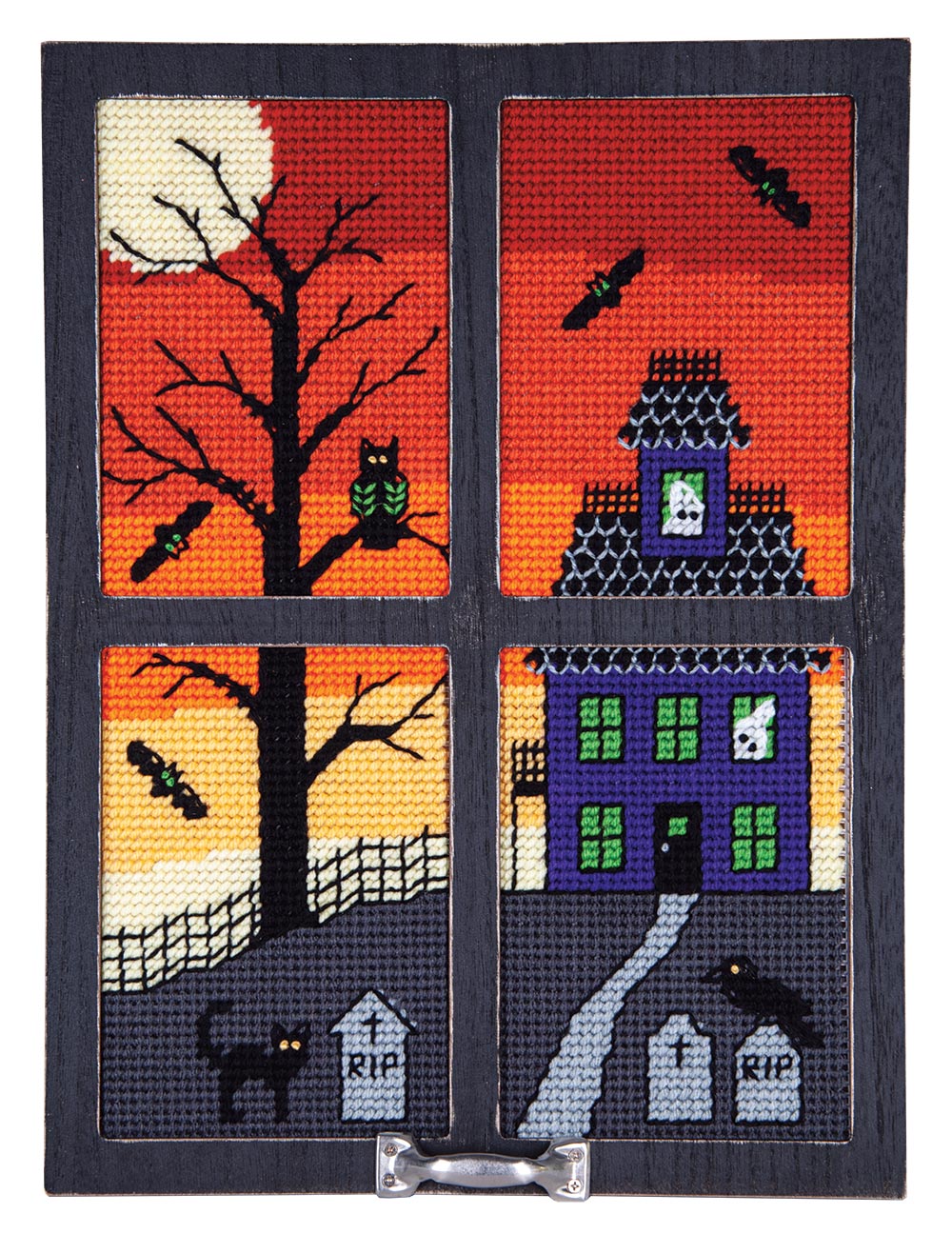 Haunted House Window Frame Plastic Canvas Kit