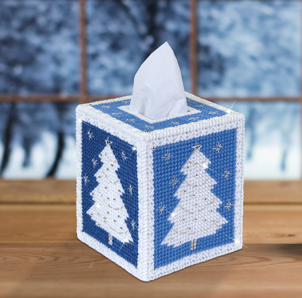 Winter Wonderland Plastic Canvas Tissue Box Cover Kit