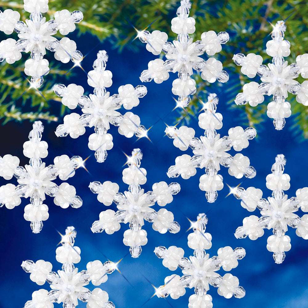 Mini Pearl Snowflakes Beaded Ornaments Kit