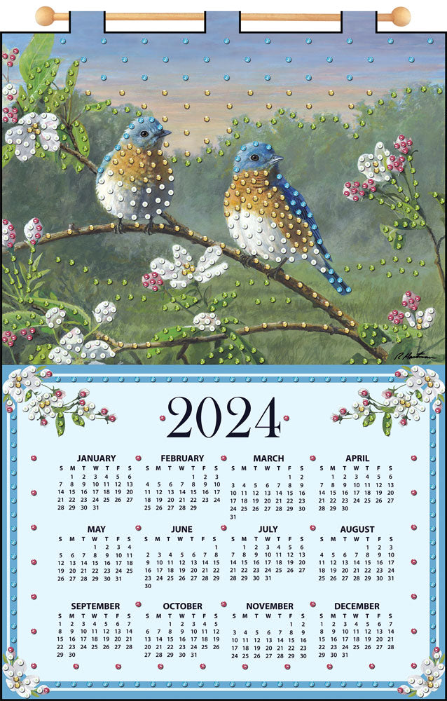 Bluebirds 2024 Felt Calendar