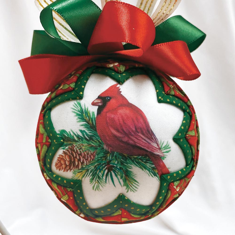 Cardinal Quilted Ornament Kit