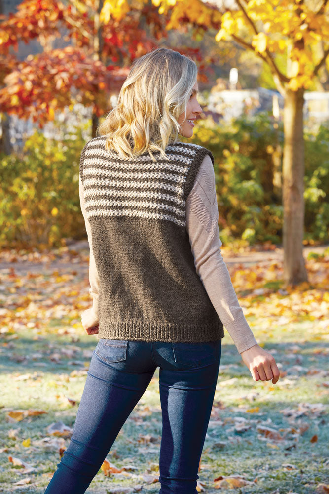 Heathered Vest Pattern – Mary Maxim