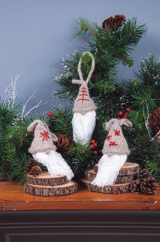 Rustic Gnome Knit Ornaments Kit