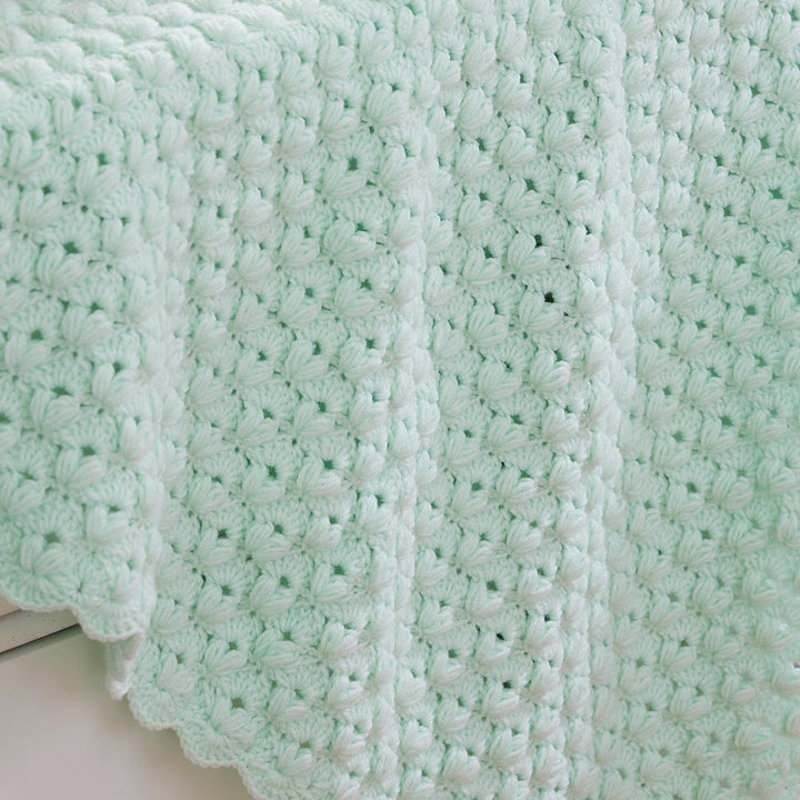 Puffs and Shells Crochet Baby Blanket