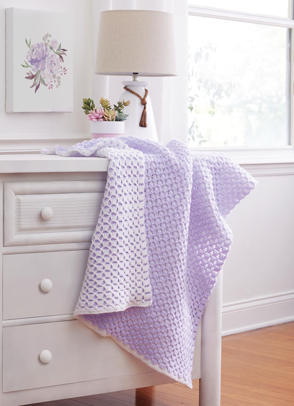 Reversible Baby Blanket – Mary Maxim