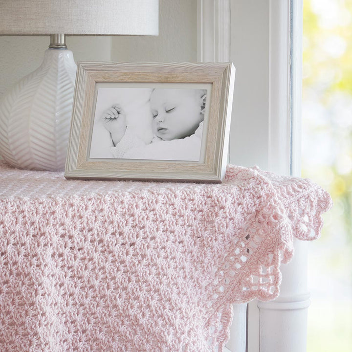 Crocheted Lacy Bordered Baby Blanket