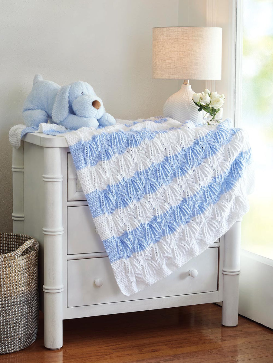 Lacy Stripes Baby Blanket – Mary Maxim