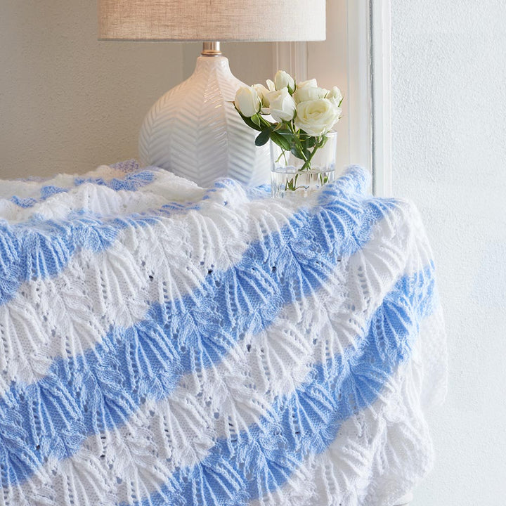 Lacy Stripes Baby Blanket