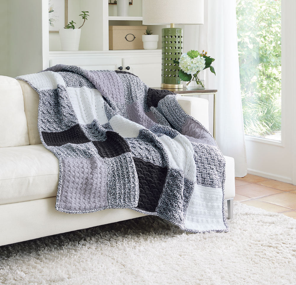 Ragg Sampler Afghan – Mary Maxim