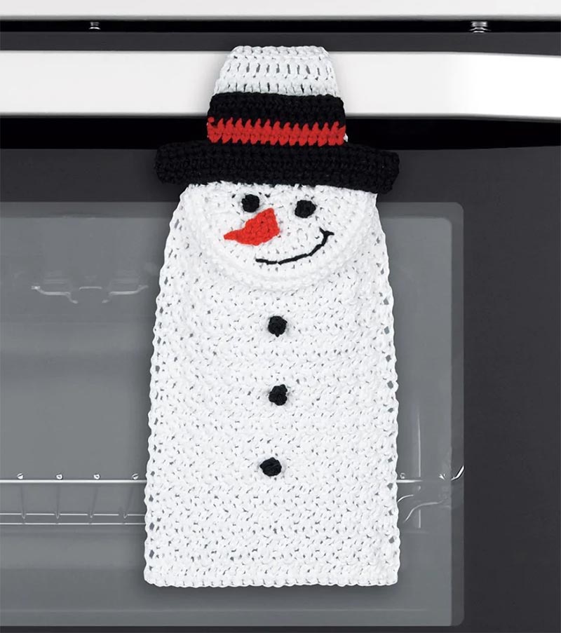 Snowman Crochet Towel