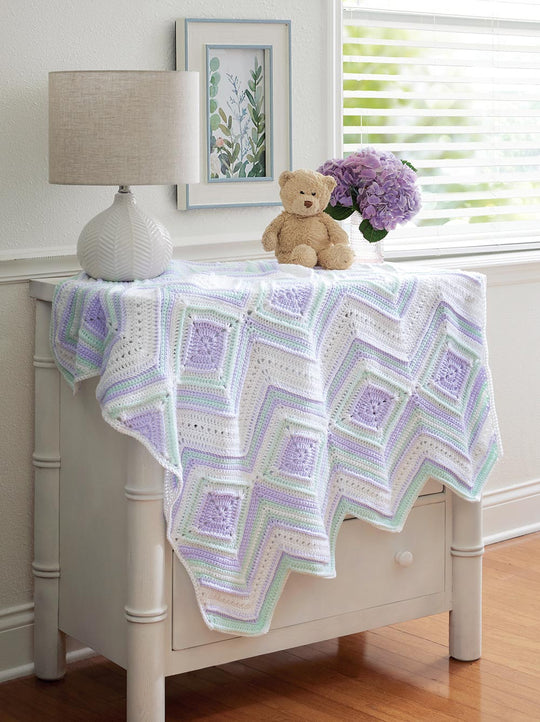 Lavender Garden Baby Blanket – Mary Maxim