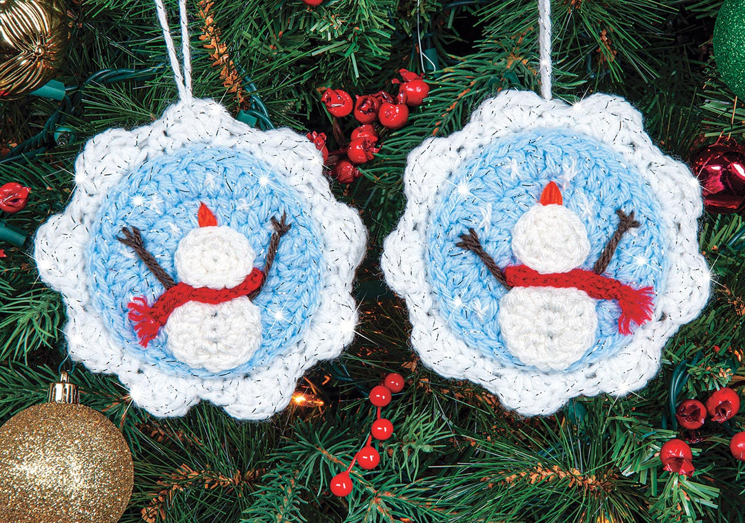 Set of 4 Crochet snowman pins (Made and ready to ship) crochet Christmas  Pins