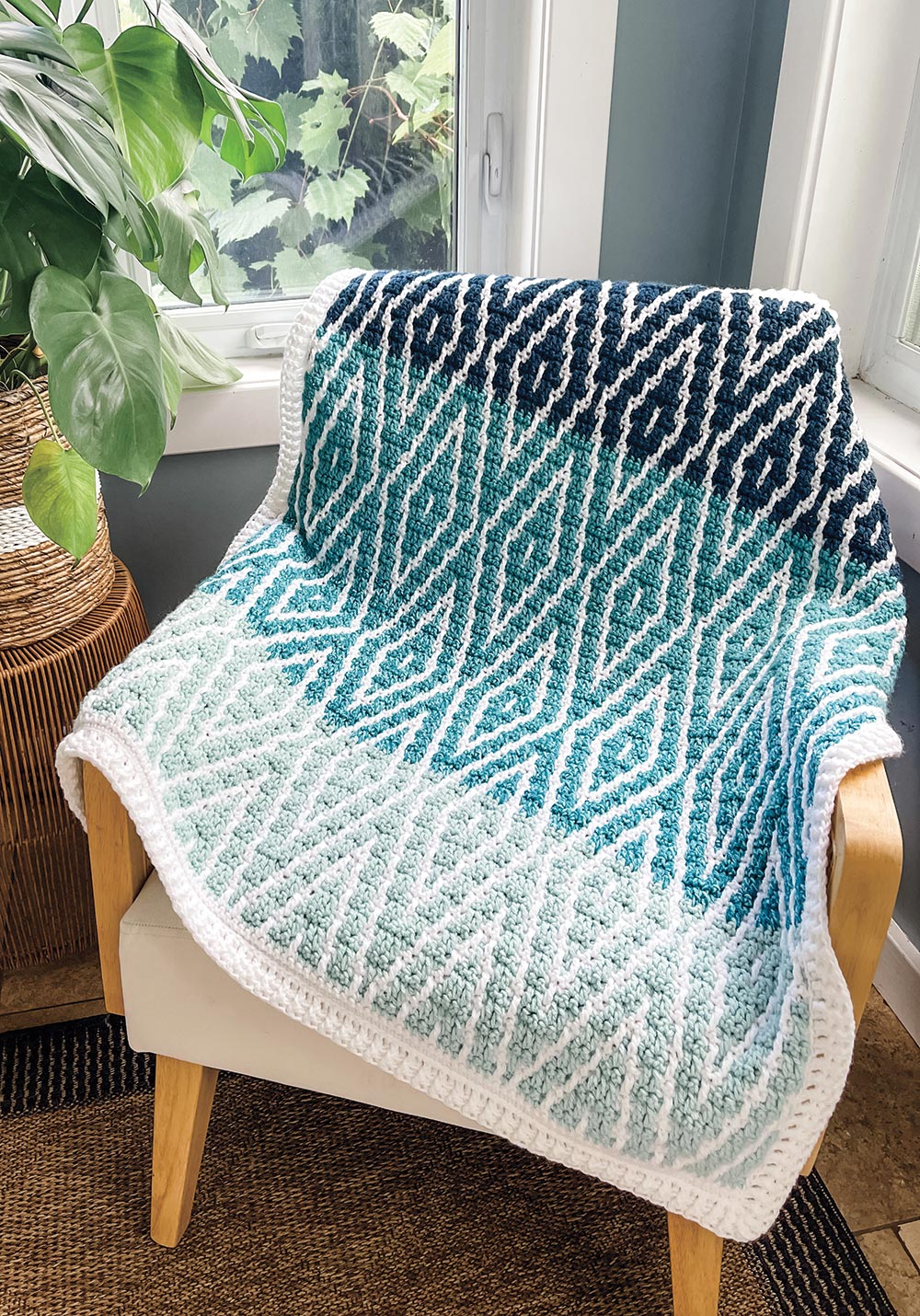 Glistening Glacier Afghan – Mary Maxim