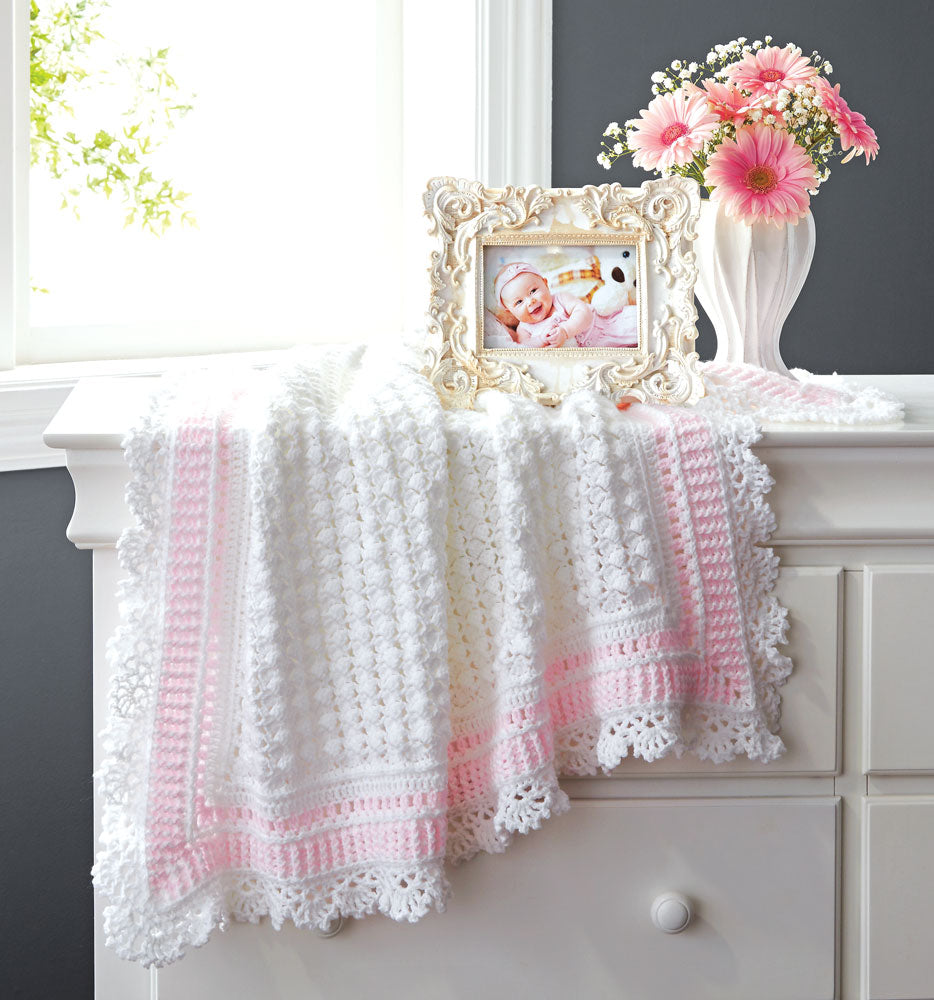 Lacy Edge Baby Blanket Pattern – Mary Maxim