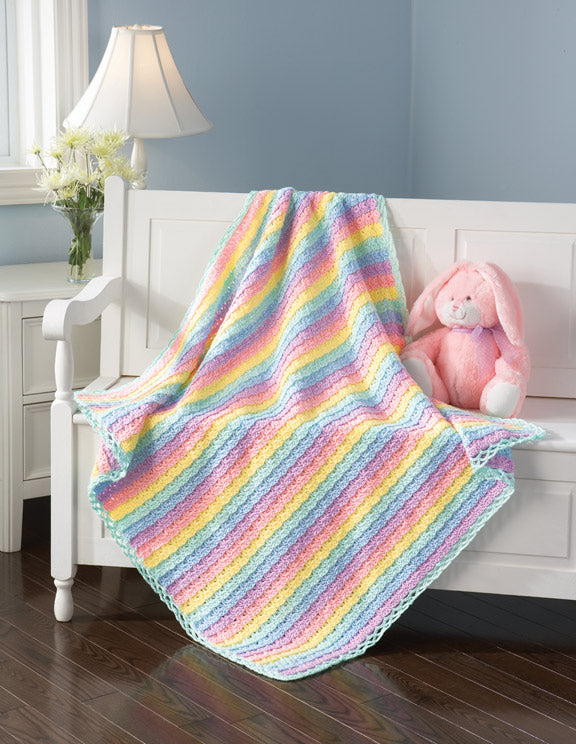Rainbow Shells Baby Blanket Pattern