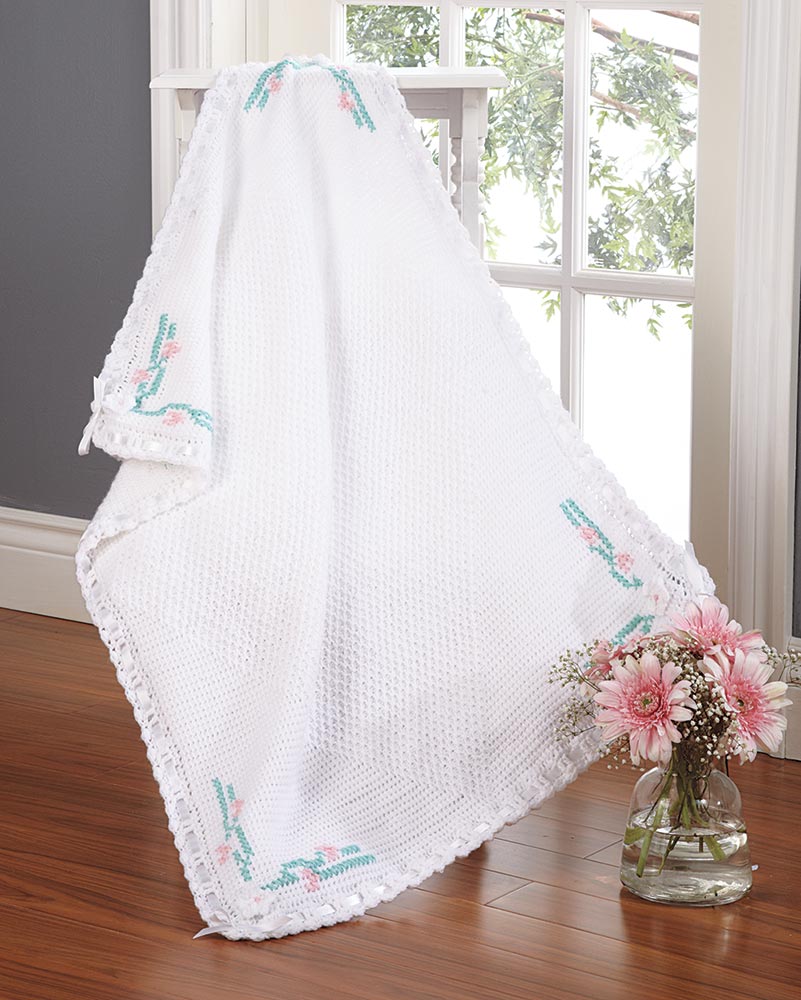 Ribboned Baby Blanket Pattern