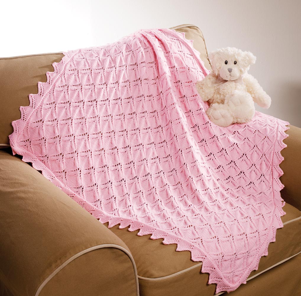 Sweetheart Lace Baby Blanket Pattern
