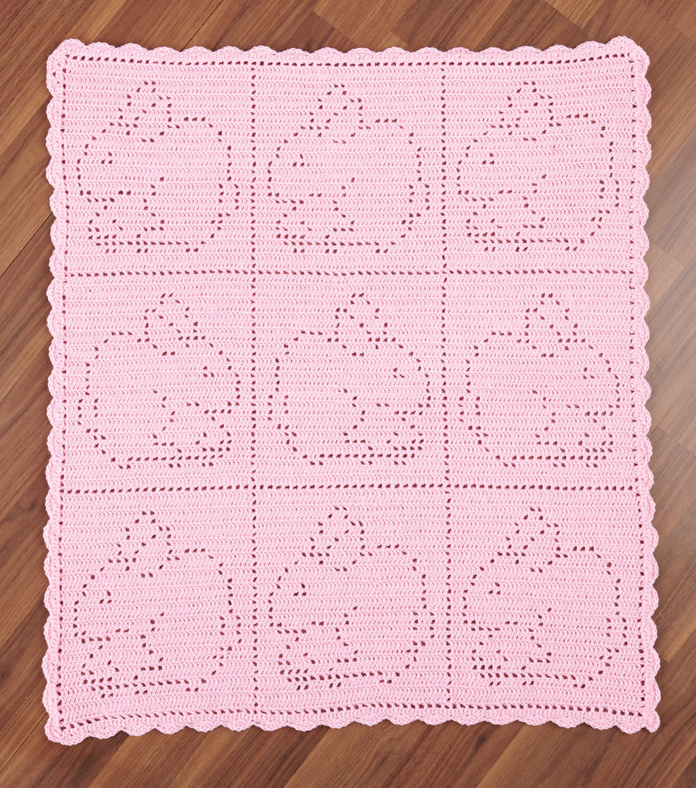 Bunnies Baby Blanket Pattern