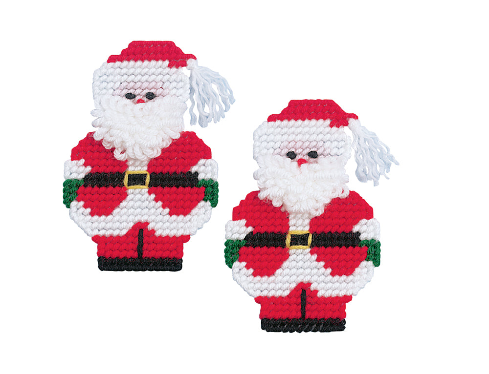 Santa Plastic Canvas Ornaments