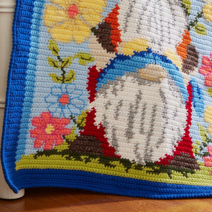 Spring Gnomes Crochet Graphigan Baby Blanket