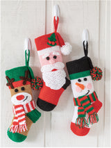 Holly Jolly Crochet Christmas Stockings Kit
